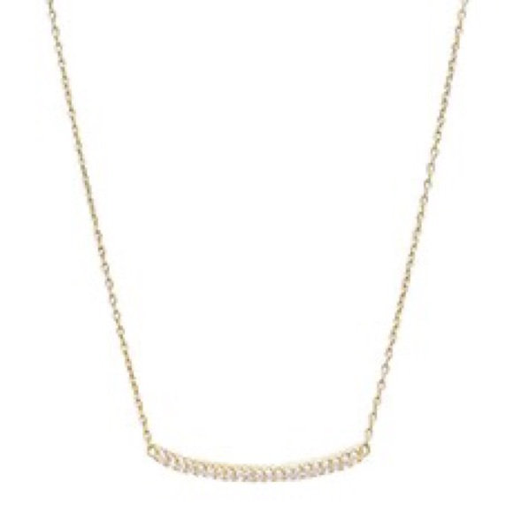 Gorjana Jewelry - Gorjana Pave Bar Necklace (adjustable)
